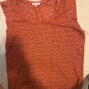 Pleione Red Floral Women's Blouse